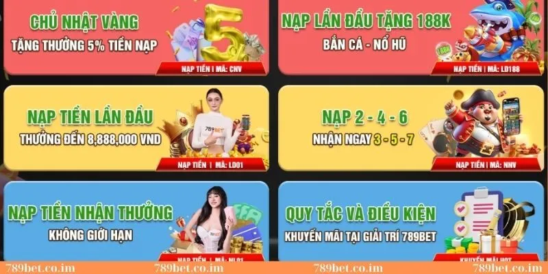 Chương trình khuyến mãi nạp tiền tại 789bet
