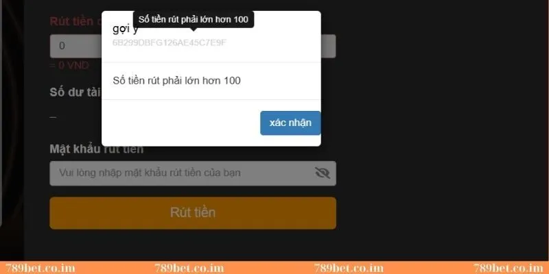Lý do rút tiền 789Bet bị từ chối