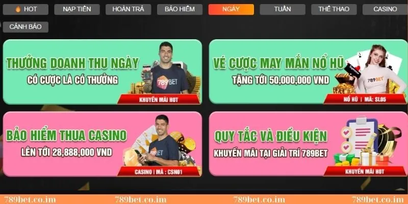 Mỗi ngày bạn sẽ nhận được khuyến mãi hấp dẫn