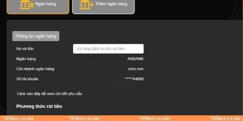 Tham khảo cách rút tiền 789Bet