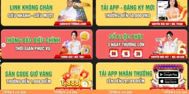 Tổng hợp chương trình khuyến mãi tại 789bet